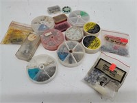 16 Containers  Assorted Sized Lead Weights