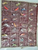 Panel of 33 Vintage Mostly Kwikfish Fishing Lures