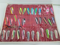 Panel of 31 Vintage Spoon Lures