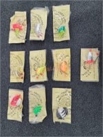 10 NOS Vintage Hand Tied Fly Lures