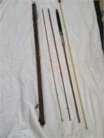 Antique 3 pc Bamboo Fly Fishing Rod w/ Carrier