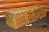 Wooden Atlas Powder box w/ dovetail construction