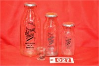 Set of (4) Sullivan Dairy bottles