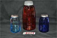 Reproduction colored Mason jars
