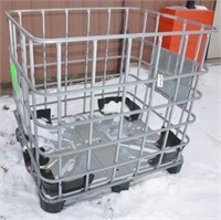 Nice forkable metal tote xlnt for firewood