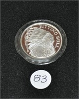 Sitting Bull 1 Troy oz .999 fine Silver coin