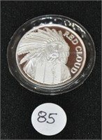 Red Cloud 1 Troy oz .999 fine silver comm. coin