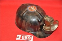 Justrite miner's carbide lamp & hard hat