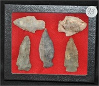 (5) Arrowheads from 2" to 2 3/4"