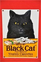 Contemporary porcelain "Black Cat" Cigarettes sign