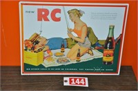1992 RC Cola tin sign, 15" x 12"
