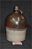 Nice 2-gal stoneware shoulder jug w/ incised "2"