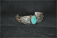 Men's mkd sterling & turquoise cuff bracelet