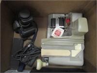 Box of misc electronics (cameras; gps; etc)