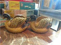 Two Small Japanese Duck Planters