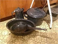 Speckled Graniteware Coffee Pot, Pan, & More