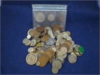 185 PIECES OF FOREIGN COINS