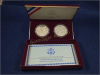 1999 DOLLEY MADISON 2 COIN COMM. SET - SILVER