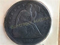 1860-O SEATED LIBERTY DOLLAR