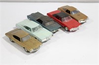 5 PLASTIC DEALERSHIP MODEL CARS