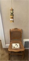 3 Cain Back Chairs & Miscellaneous