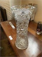 Large Cut Glass Vase