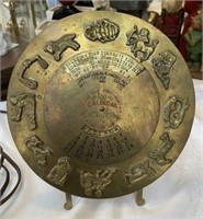 Brass Table Top Rotating Calendar