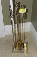 Brass Fireplace Tool Set