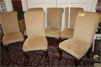 6 Claw Foot, Winged Back Dining Chairs