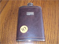 Leather Covered Liquor Flask