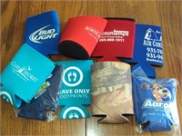Lot of 9 Advertising Coozies