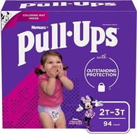 Pull-Ups Girls' Potty Pants Size 4, 2T-3T, 94 Ct