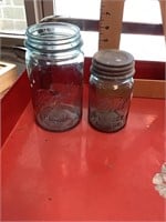 Pair of blue jars