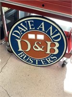 Dave & Buster's aluminum sign - roughly 2ft