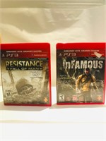 PS3 2 Game Set Resistance Infamous