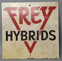 12 x 12" Metal Frey Seedcorn Sign