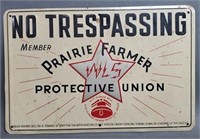 8" x 12" Metal Prairie Farmer Sign