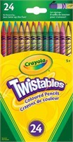 New Crayola Twistables Coloured Pencils, 24/Pack