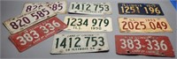 Lot of 1950's License Plates