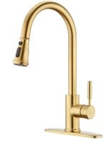 New Brushed Gold Kitchen Faucet,KVADRAT Single Han