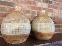 Pair of Decorative Vases Made in the Philippines