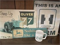Tractor Themed Metal Signs