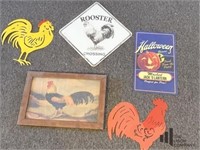 Rooster Themed Metal Signs