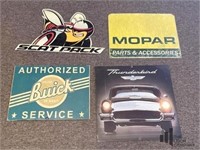 Metal Signs with Automobile Advertising