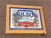 Mirrored Molson Canada Framed Picture