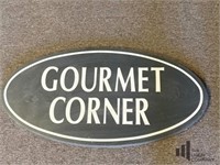 Gourmet Corner Wooden Sign