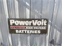 Power volt Batteries Metal Sign