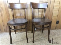 2 Wooden Cafe Chairs