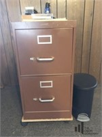 Metal Filing Cabinet and Office Supplies