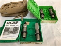 338 reloading die sets and pouch